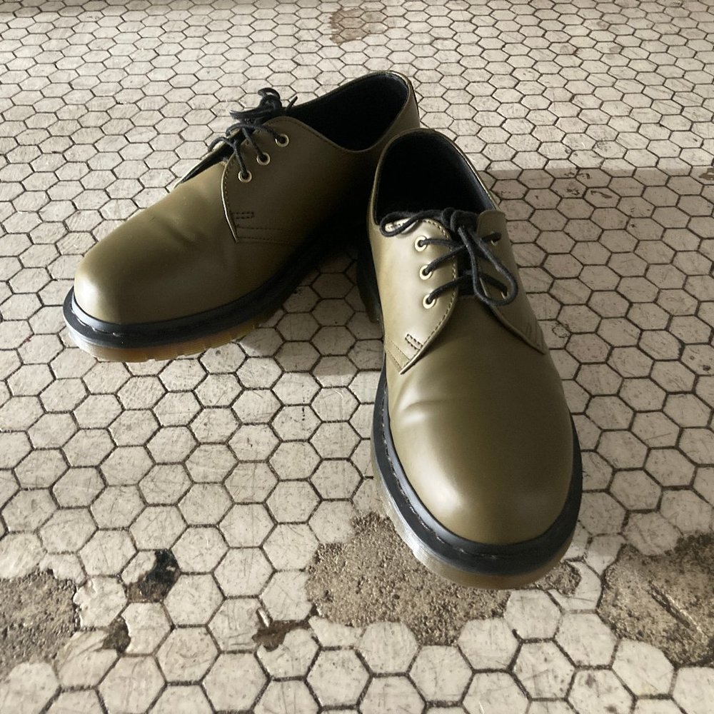 Dr. Martens 1461 Olive Green Shoes